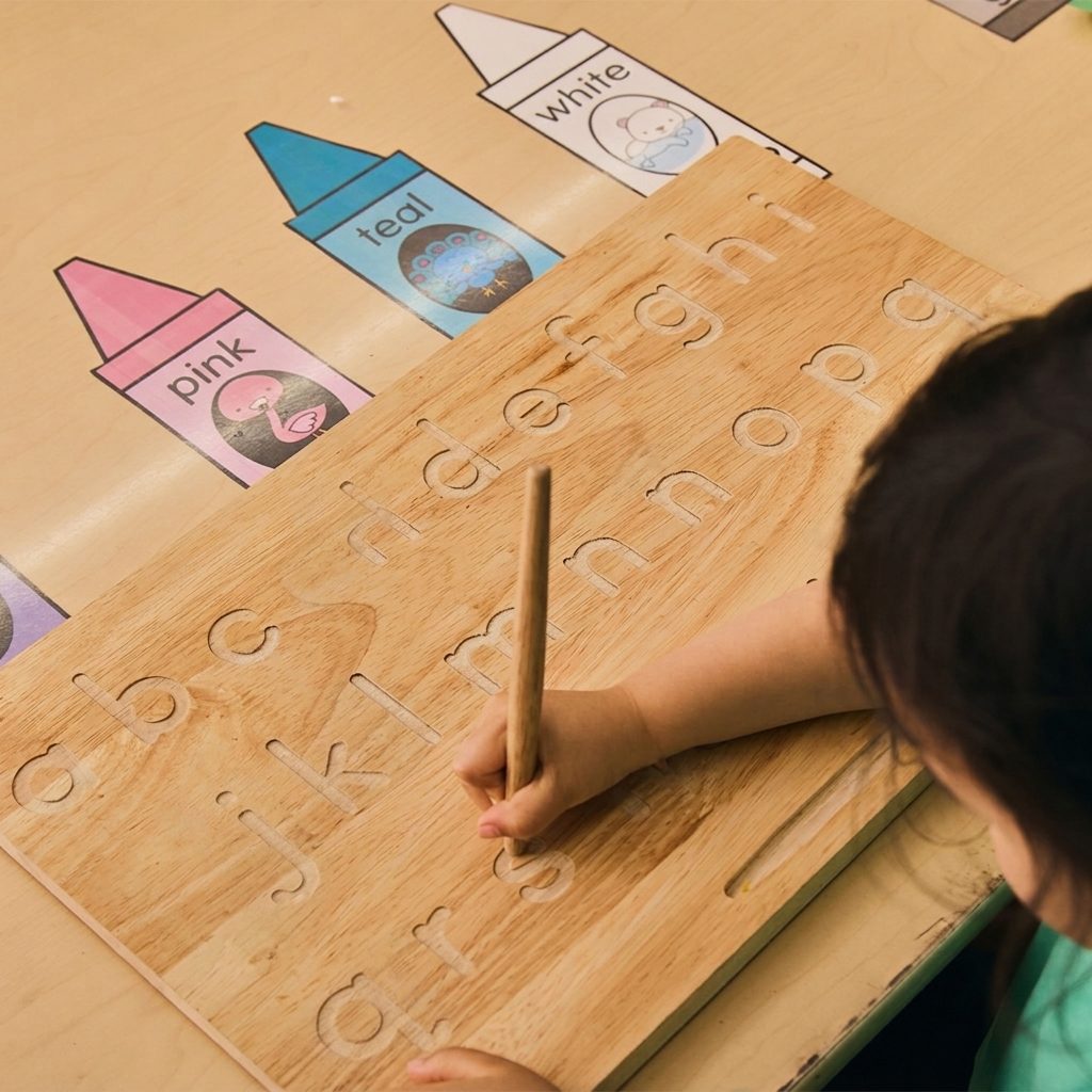 Early writing practice at Evergreen